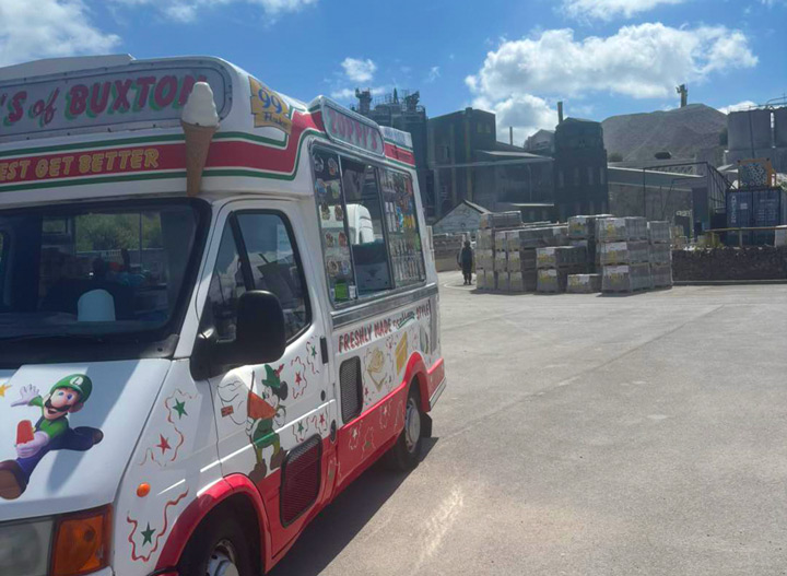 Ice Cream Van Hire at L'hoist quarry's Hindlow site near Buxton